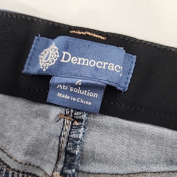 NEW Democracy Ab Solution Size 4 Slimming Pants Blue Ankle Skimmer Pants - Picture 5 of 11